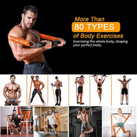 Resistance Band Bar Set Portable Full Body 500LBS Extra Heavy Home Gym